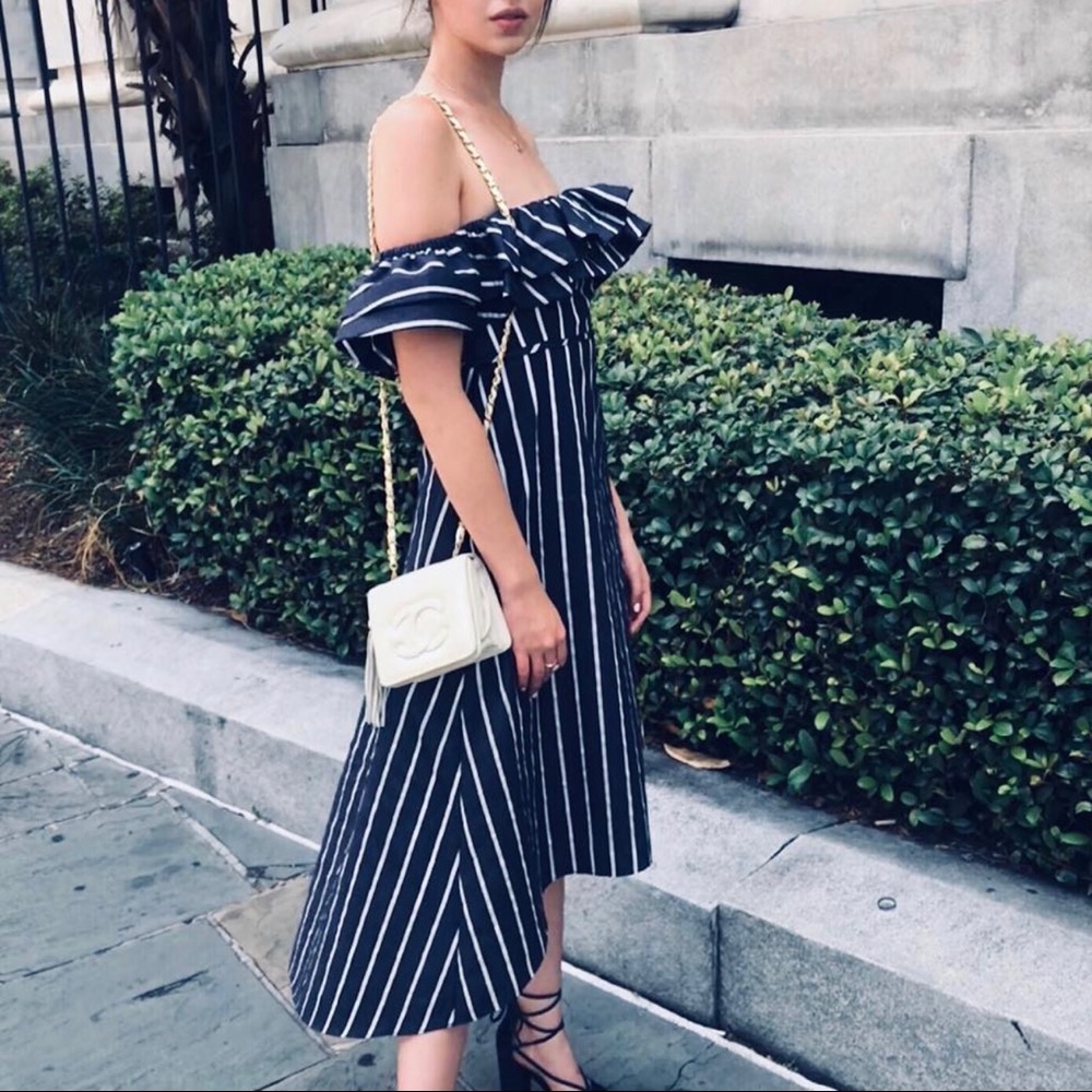 Prose and Poetry NYC Mirabelle Double Ruffle Midi Dress